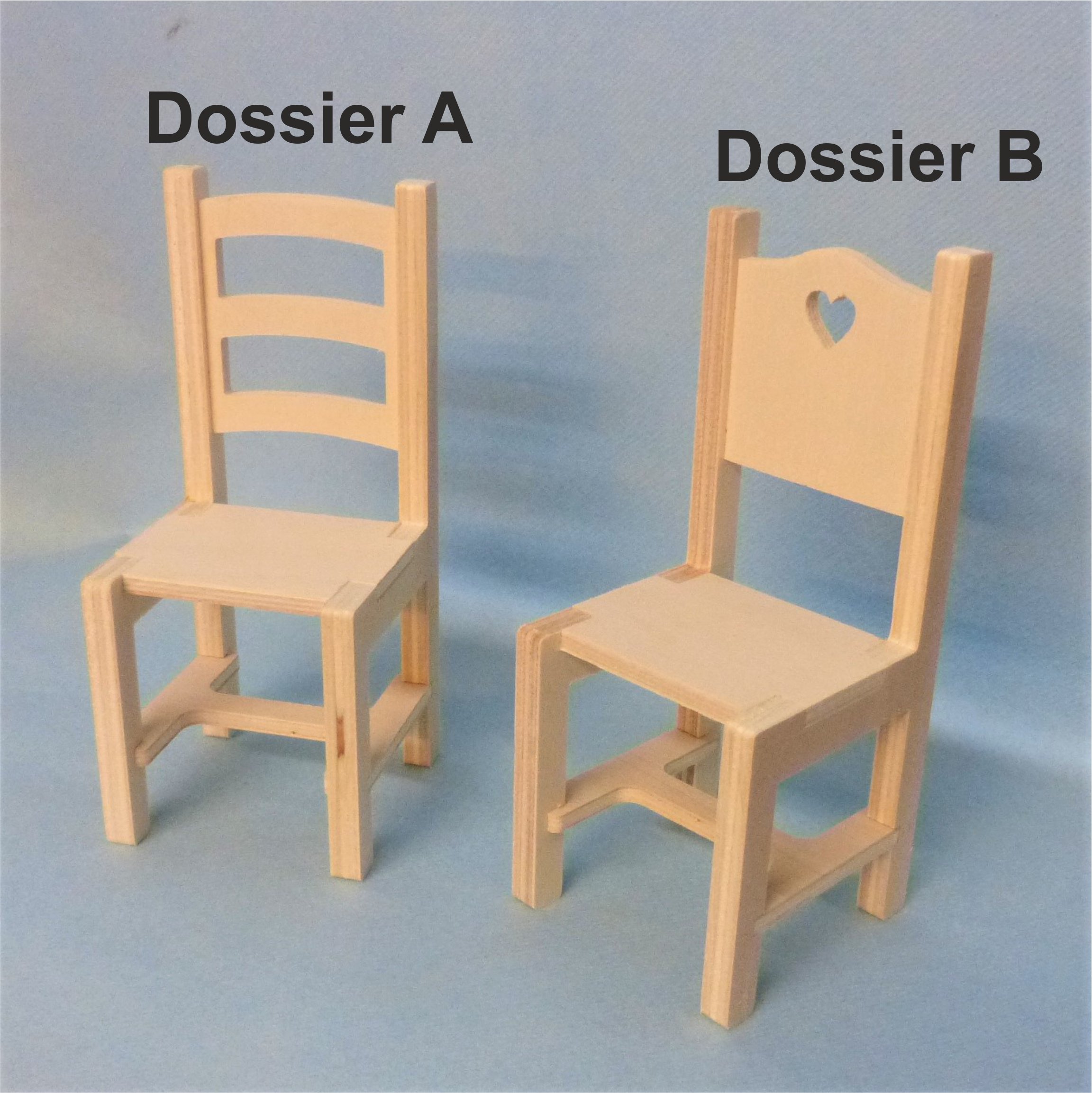 Chaise rustique 1/6ème Minicrea en bois pour poupées Barbie